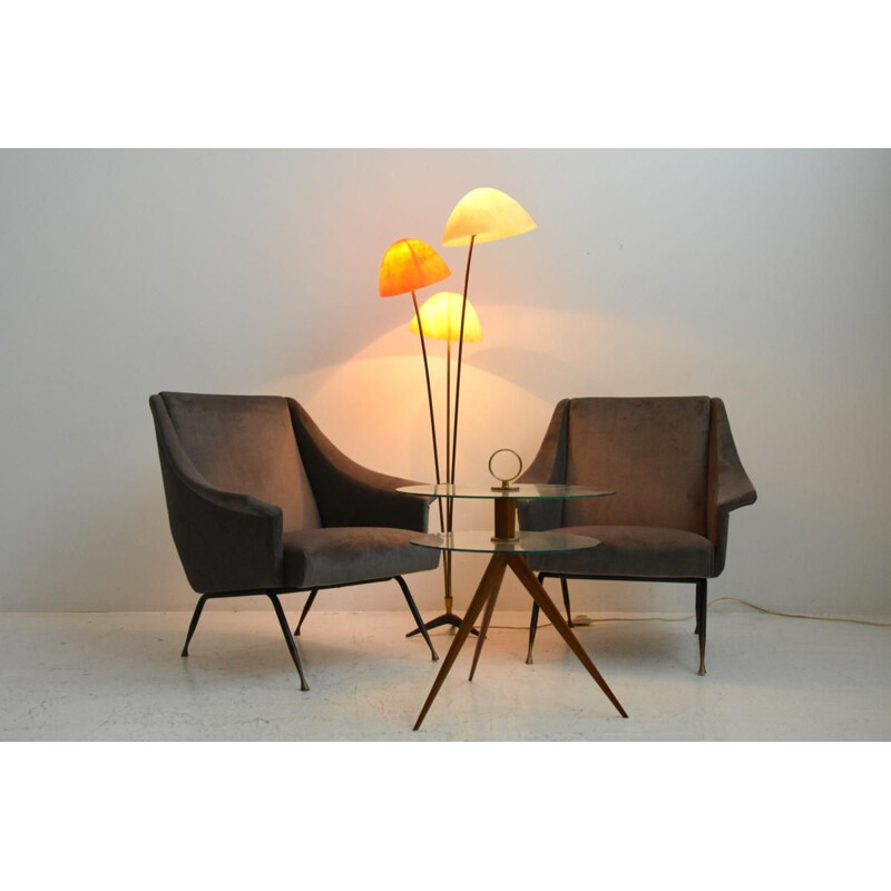 Pair of French vintage armchairs Henri Lancel
