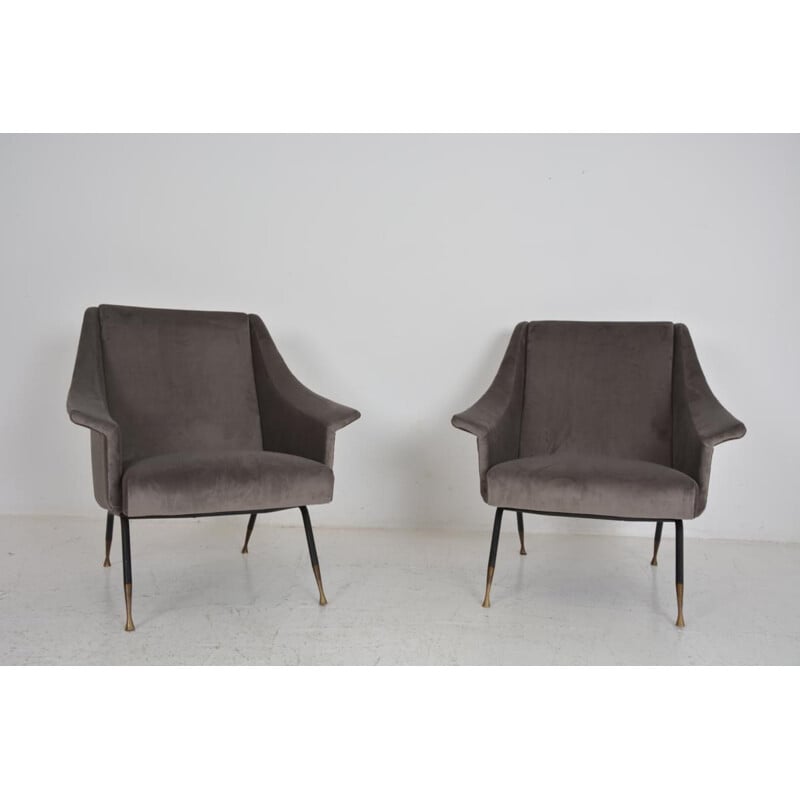 Paire de fauteuils vintage français Henri Lancel