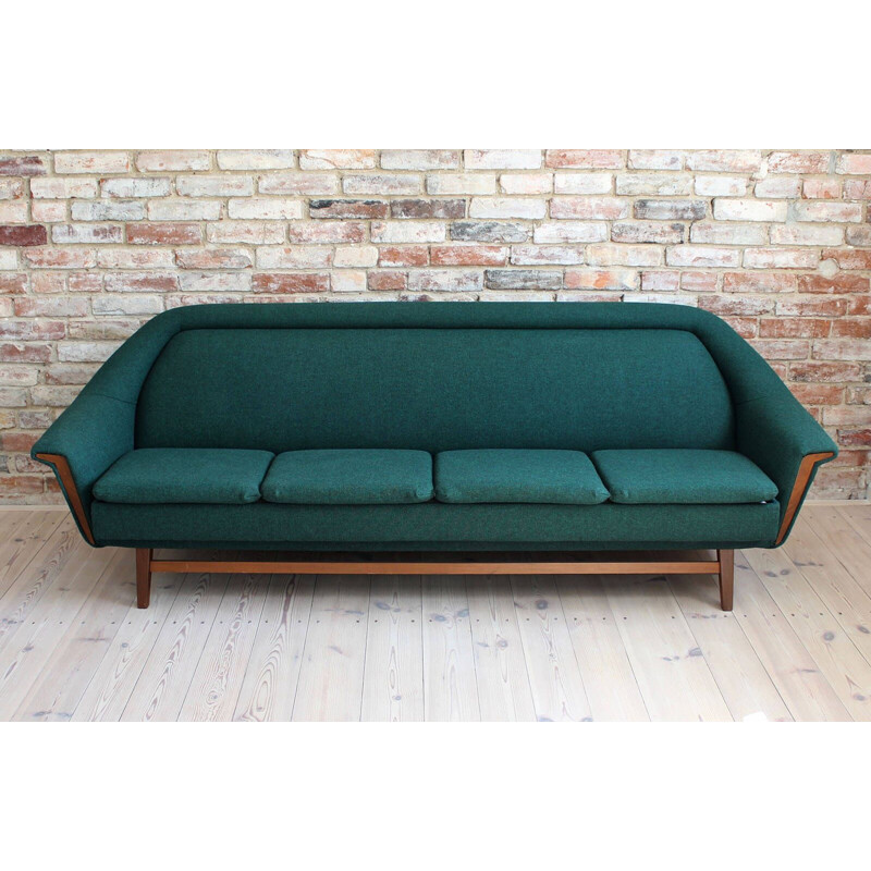 Vintage Scandinavian living room set in Emerald green Holm Fabriker Sweden