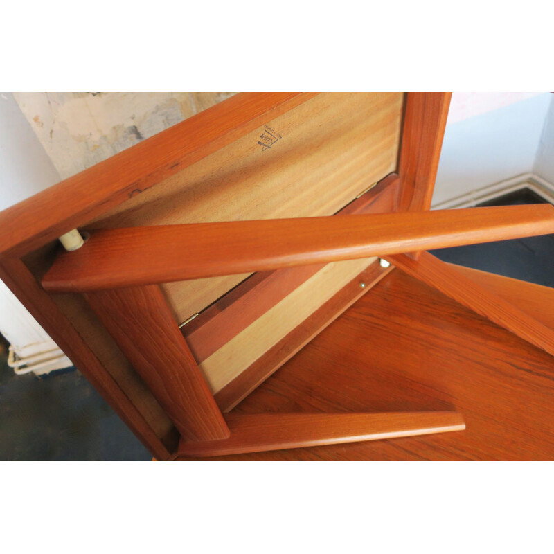 Vintage multifunctional teak coffee table by Johannes Andersen for Trioh