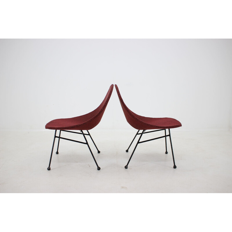 Suite de 2 fauteuils vintage coquille des années 1970