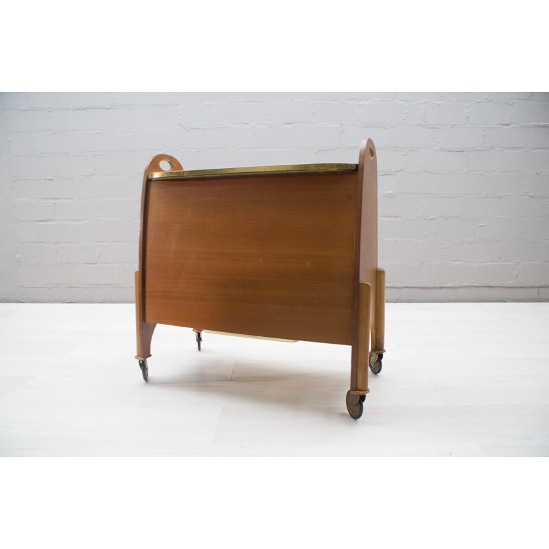 Vintage serving table with storage compartment, 1950