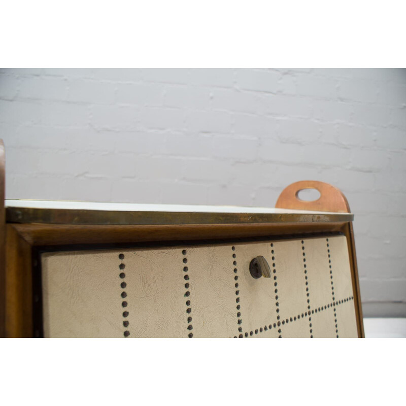 Vintage serving table with storage compartment, 1950