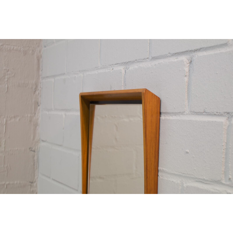 Miroir vintage moderne en bois moderne 1960