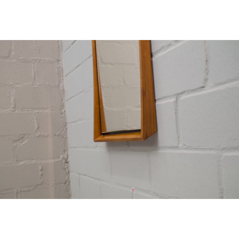 Vintage Scandinavian Modern Wooden Wall Mirror, 1960s