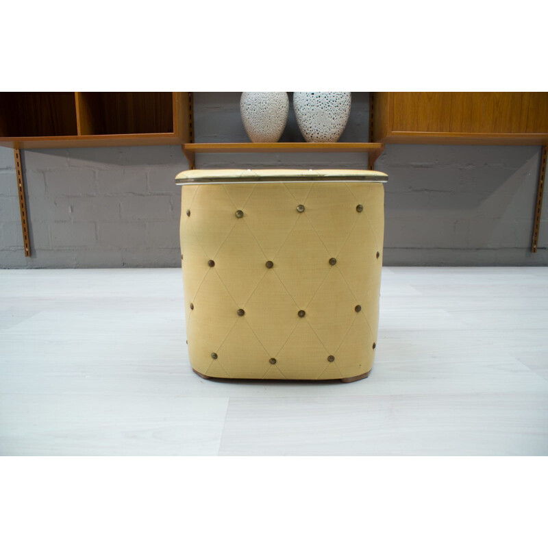 Vintage pouf box with studs, 1950s