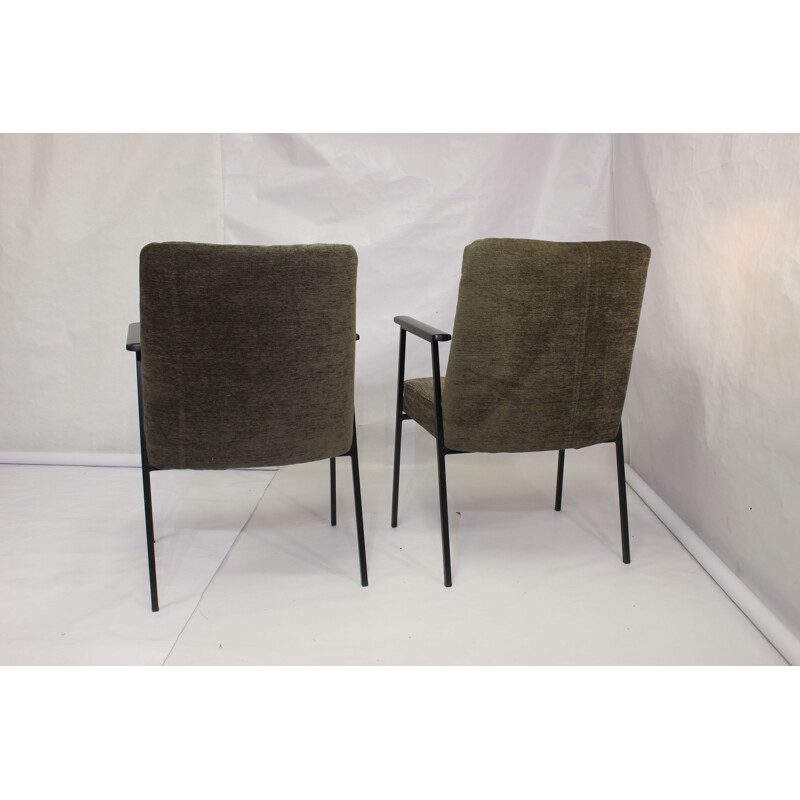 Paire de fauteuils vintage pour Mauser en tissu marron 1960