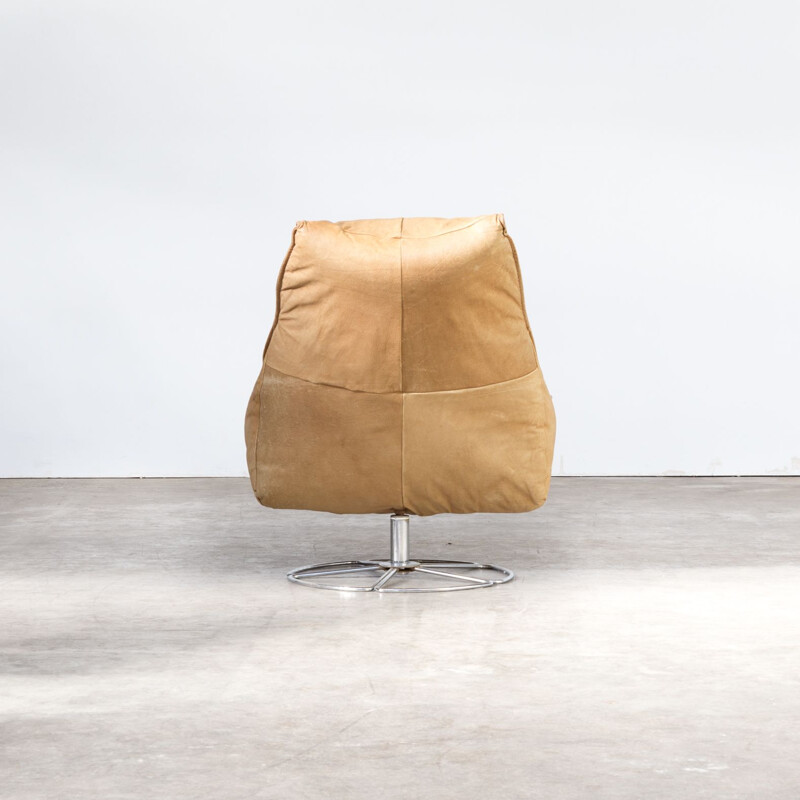 Vintage Delantra armchair for Montis in beige leather 1970s