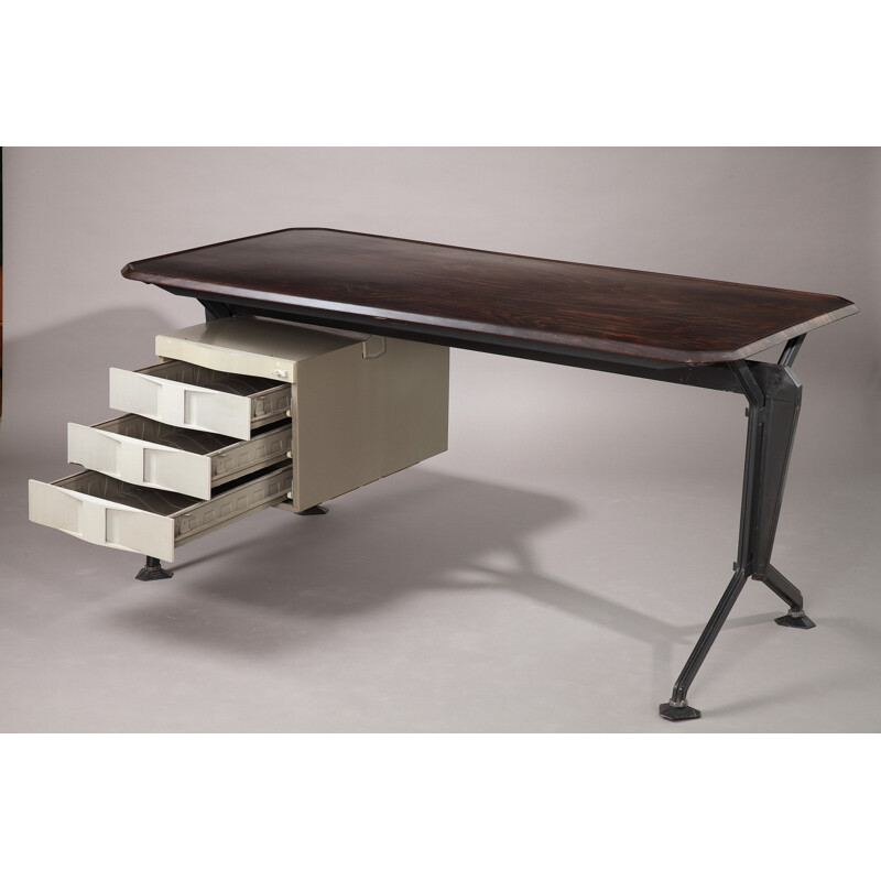 Desk in wood and metal, Studio Architetti B.B.P.R - 1960s