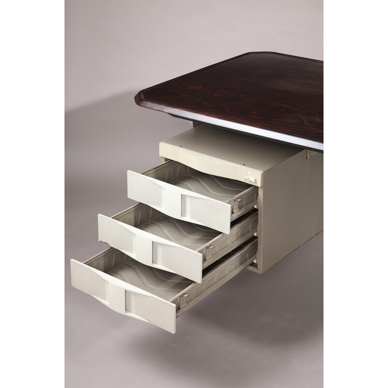 Desk in wood and metal, Studio Architetti B.B.P.R - 1960s