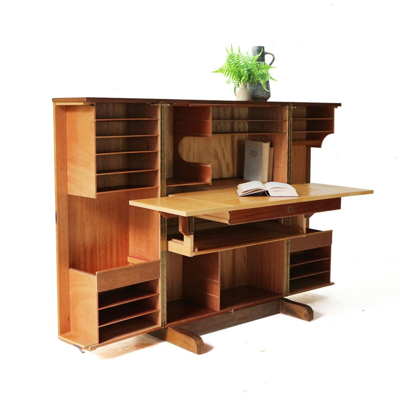 Vintage desk Magic Box by Mummenthaler & Meier in teak, 1960s