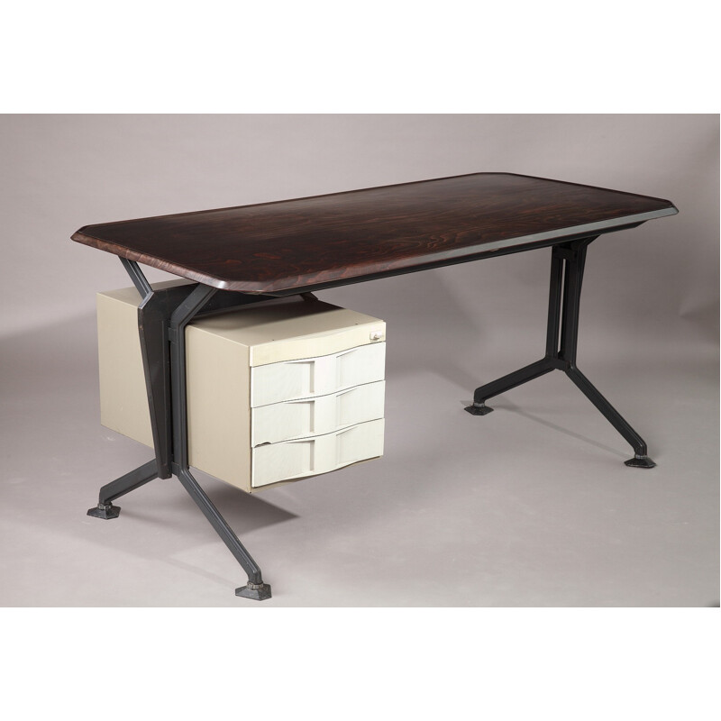 Desk in wood and metal, Studio Architetti B.B.P.R - 1960s