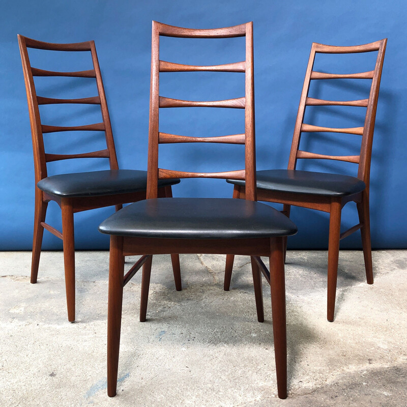 Suite de 5 chaises vintage danoises modèle Liz par Niels Koefoed, 1960
