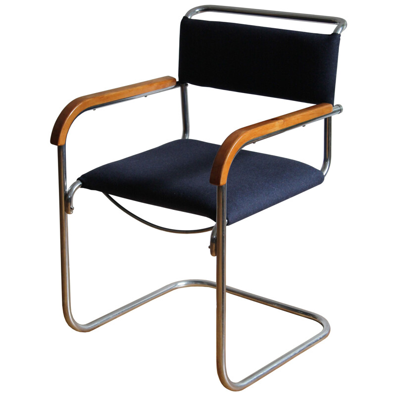 Chaise vintage Bauhaus Cantilever de H.J.Hagemann pour Mucke-Melder 1930