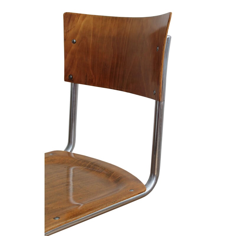 Chaise vintage moderniste en porte-à-faux tubulaire par Mart Stam pour Gottwald années 1930