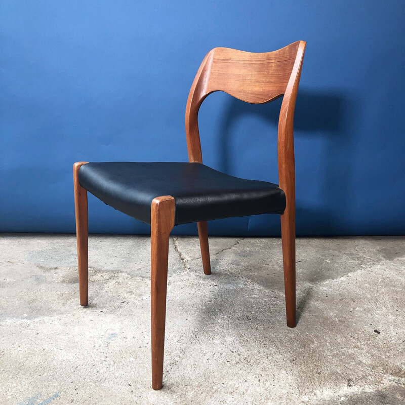 Série de 6 chaises vintage par Niels O. Moller 1960s
