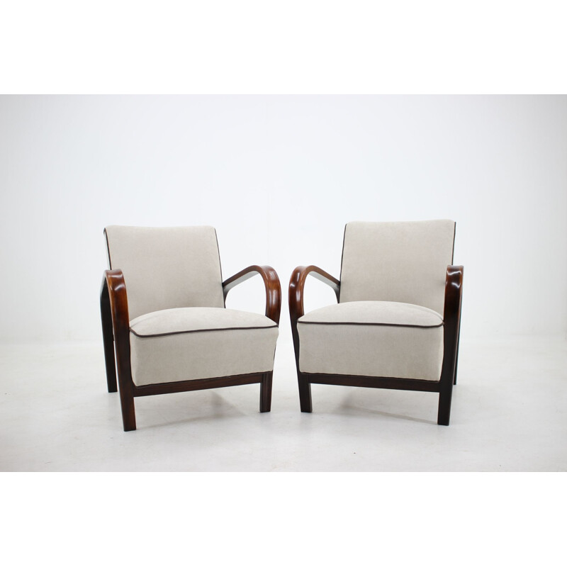 Set of 2 vintage armchairs by Kropáček, Koželka, 1960s