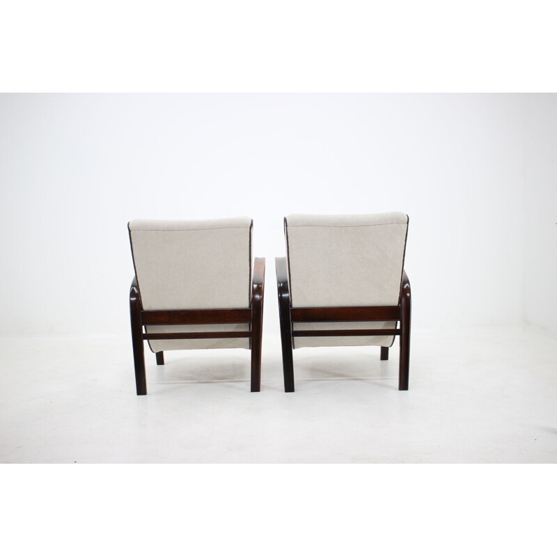 Set of 2 vintage armchairs by Kropáček, Koželka, 1960s