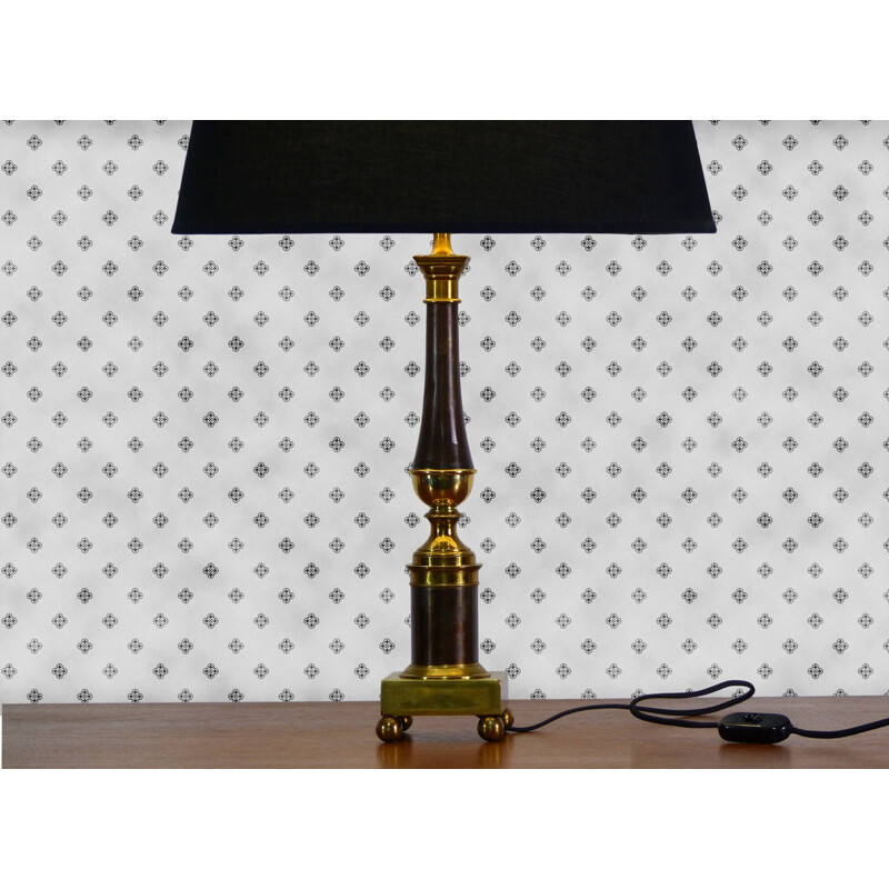 Vintage neoclassical column table lamp