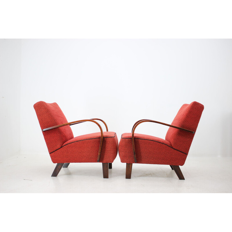 Suite de deux fauteuils vintage par Jindich Halabala
