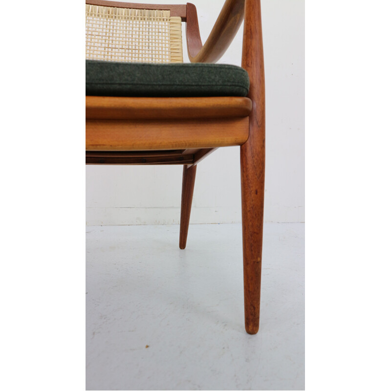 Set of 2 vintage Peter Hvidt and Orla Mølgaard-Nielsen FD146 cane back easy chairs