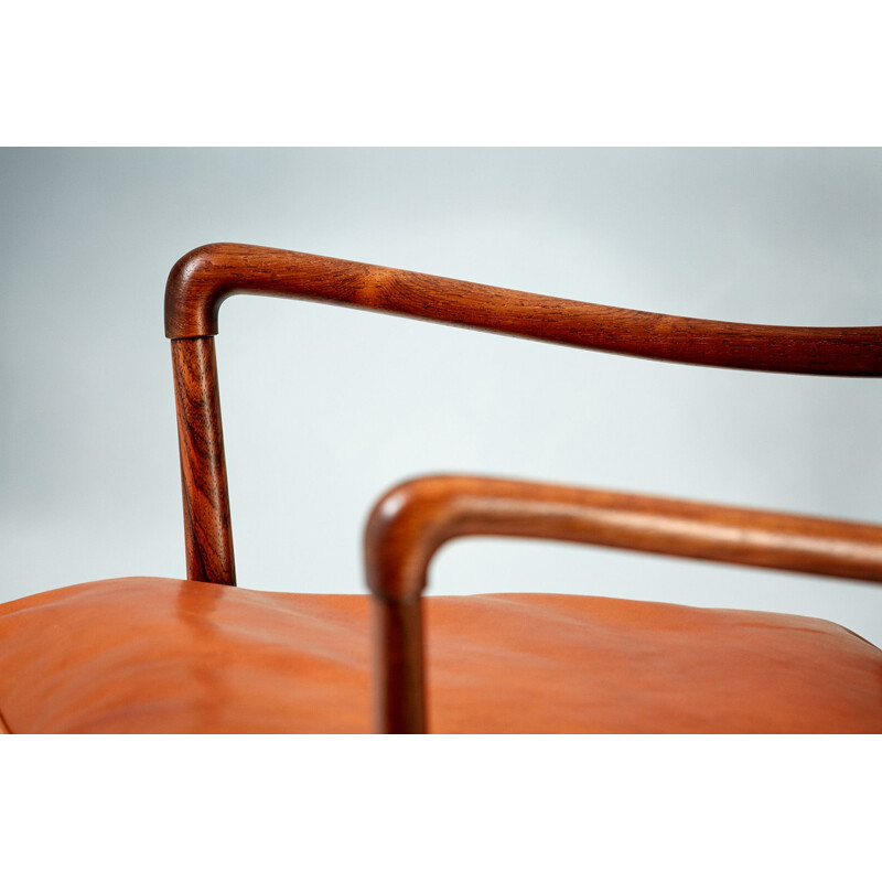 Set of 2 vintage Ole Wanscher rosewood colonial chairs 1949