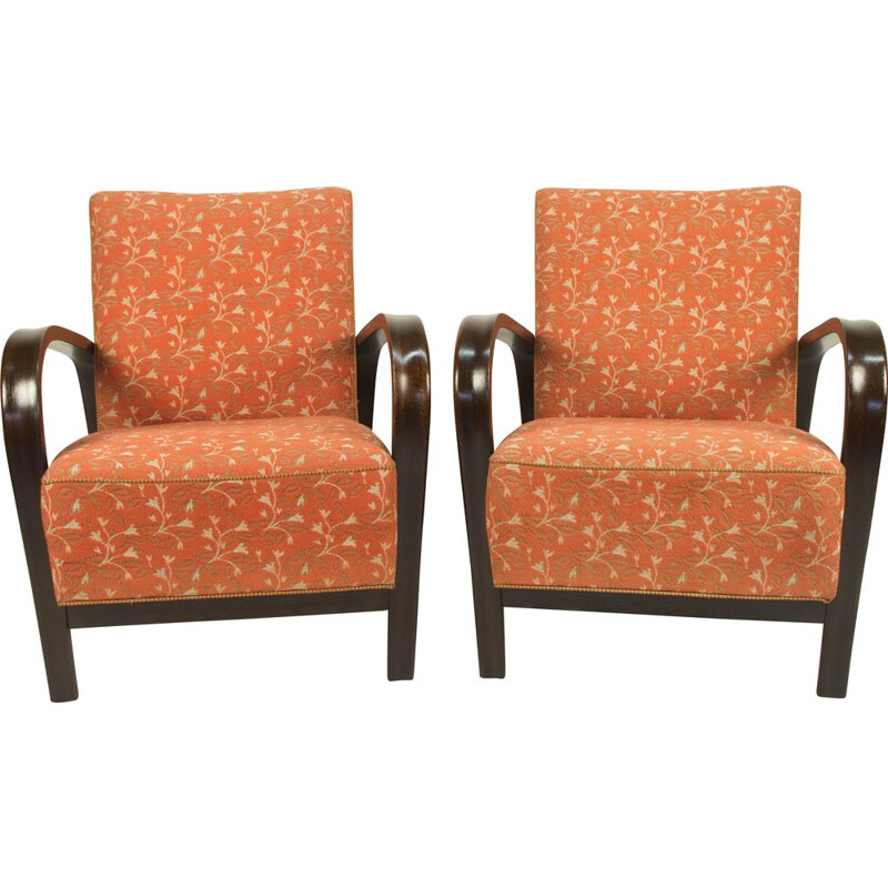 Set of 2 vintage armchairs by Kozelka a Kropacek