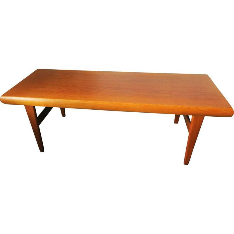 Vintage multifunctional teak coffee table by Johannes Andersen for Trioh