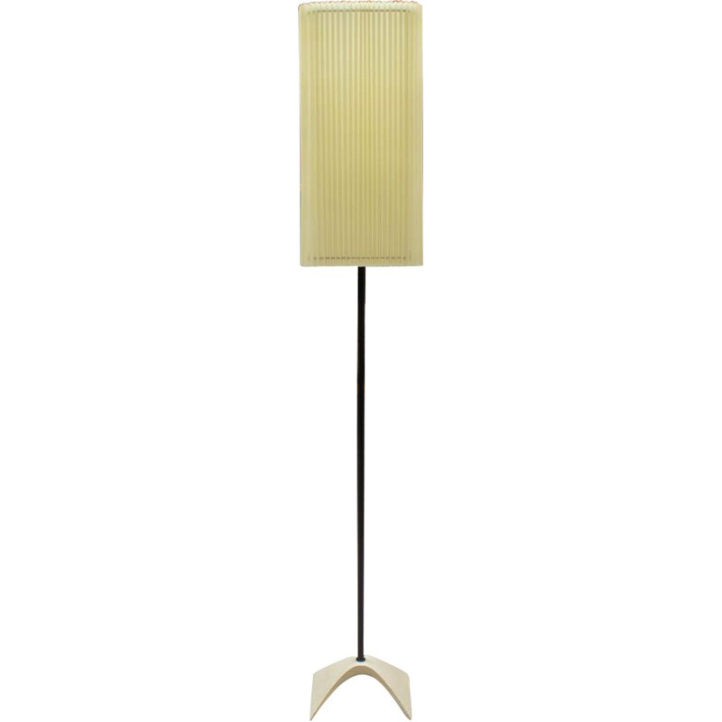 Vintage brass and metal floor lamp, 1950