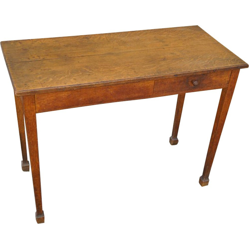 Vintage writing desk in oak France 1940