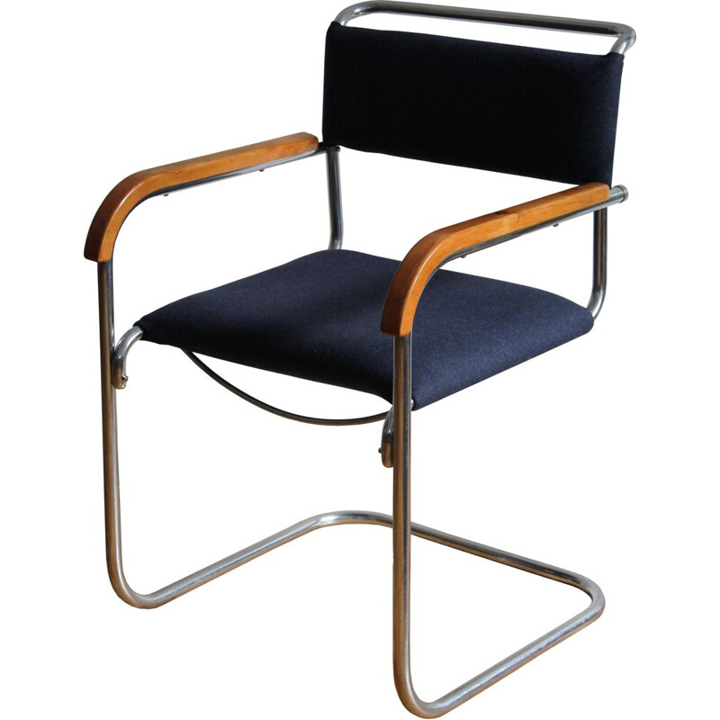 Chaise vintage Bauhaus Cantilever de H.J.Hagemann pour Mucke-Melder 1930