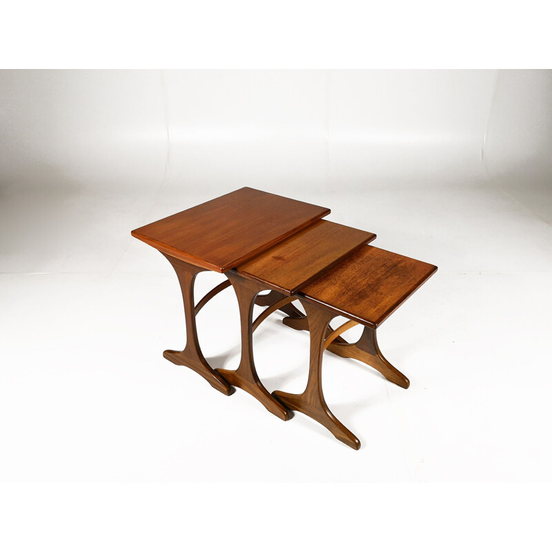 Vintage nesting tables for G-Plan in teak wood 1960s