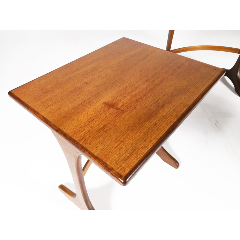 Vintage nesting tables for G-Plan in teak wood 1960s