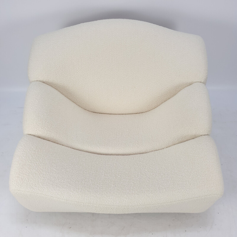 Vintage ABCD armchair by Pierre Paulin for Artifort in white fabric 1960s