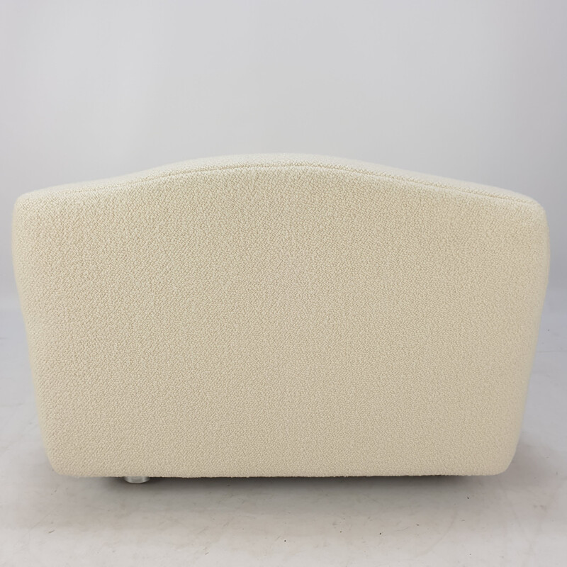 Vintage ABCD armchair by Pierre Paulin for Artifort in white wool 1960s