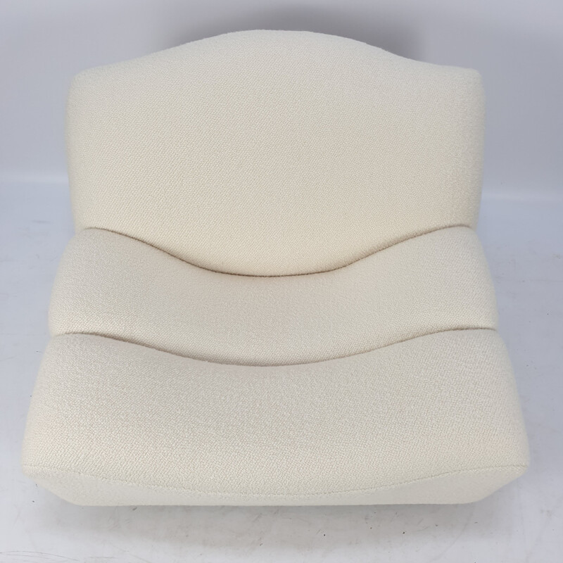 Vintage ABCD armchair by Pierre Paulin for Artifort in white wool 1960s