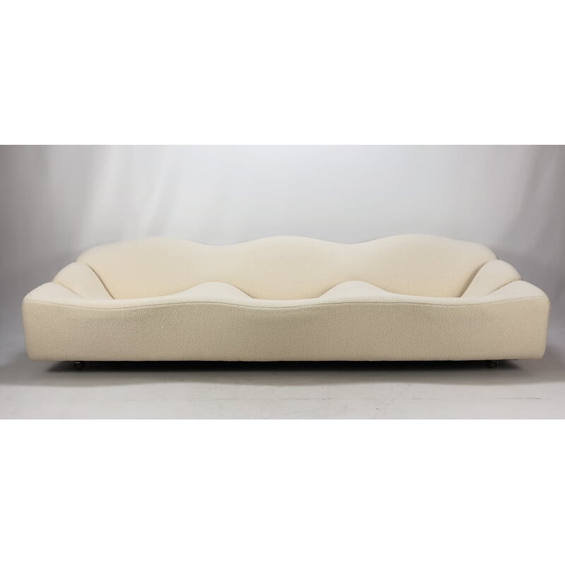 Vintage ABCD sofa by Pierre Paulin for Artifort in white wool 1960s