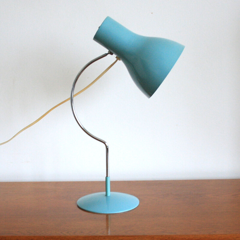 Vintage lamp for Napako in blue metal 1960s