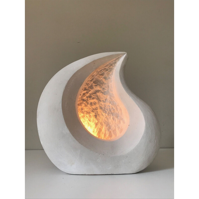 Arsène Galisson's vintage stone lamp 1960