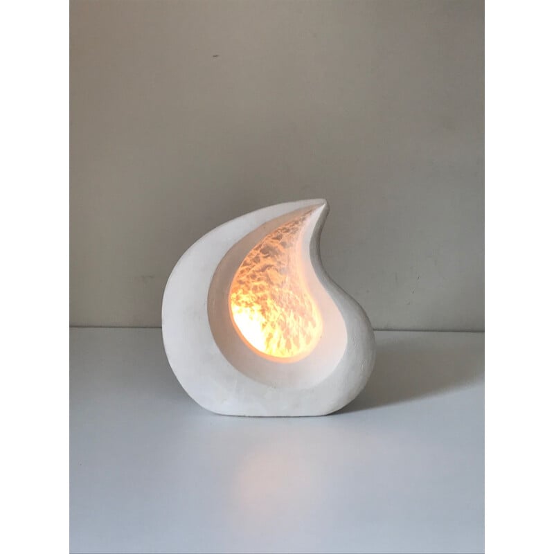 Arsène Galisson's vintage stone lamp 1960