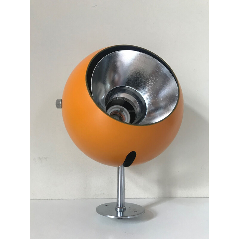 Vintage sconce for Louis Poulsen in orange aluminium 1970