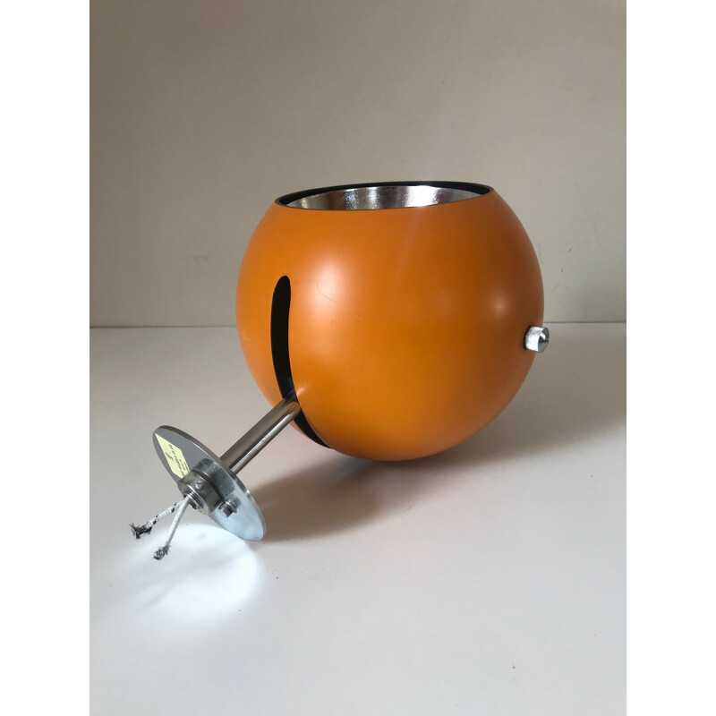 Vintage sconce for Louis Poulsen in orange aluminium 1970