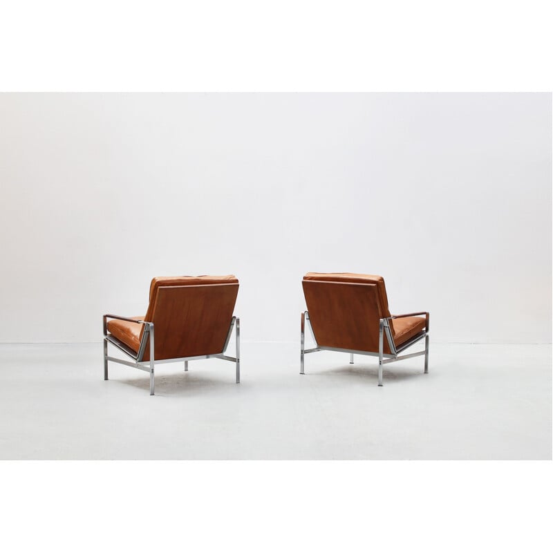 Paire de fauteuils vintage par Preben Fabricius et Juergen Kastholm pour Alfred Kill International 1968