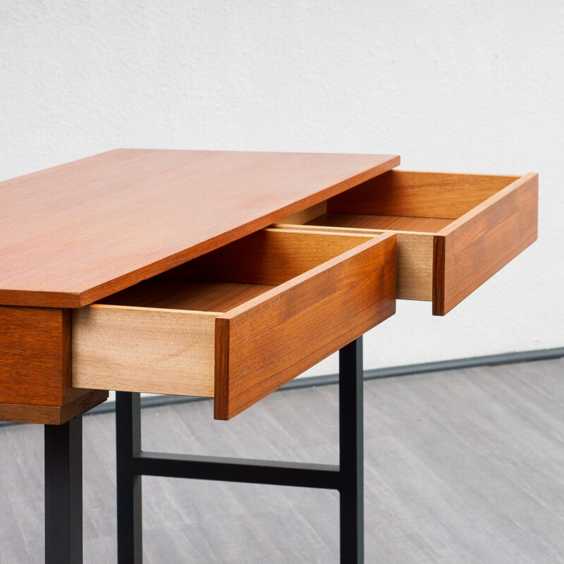 Vintage small 1960s desk, teak