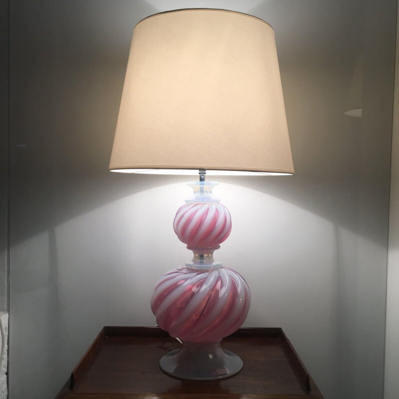 Vintage Barovier Glass Lamp - Toso