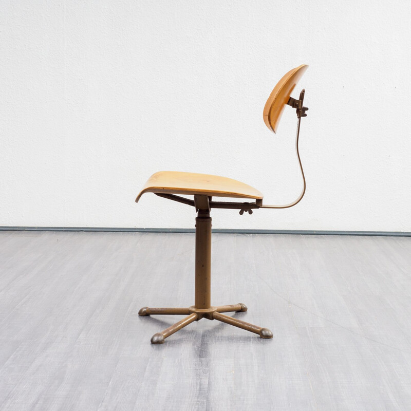 Chaise de bureau vintage par Drabert, look industriel