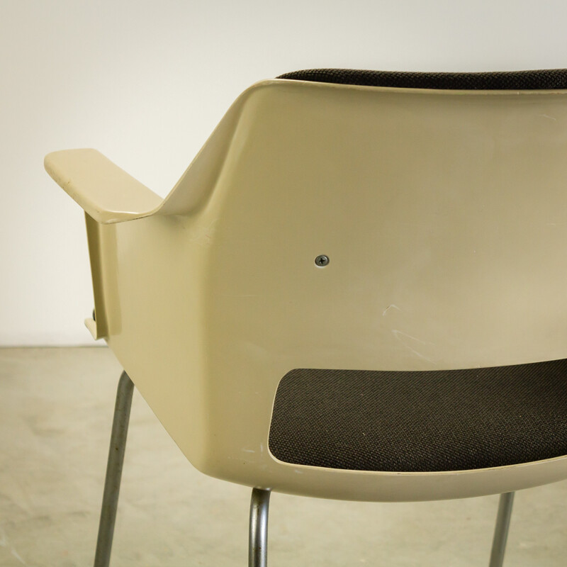 Gispen set of 4 dutch brown chairs, A.CORDEMEYER - 1960s
