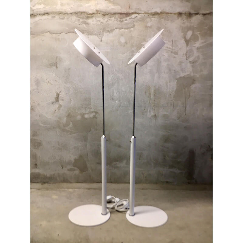 Paire de lampadaires vintage années 1970