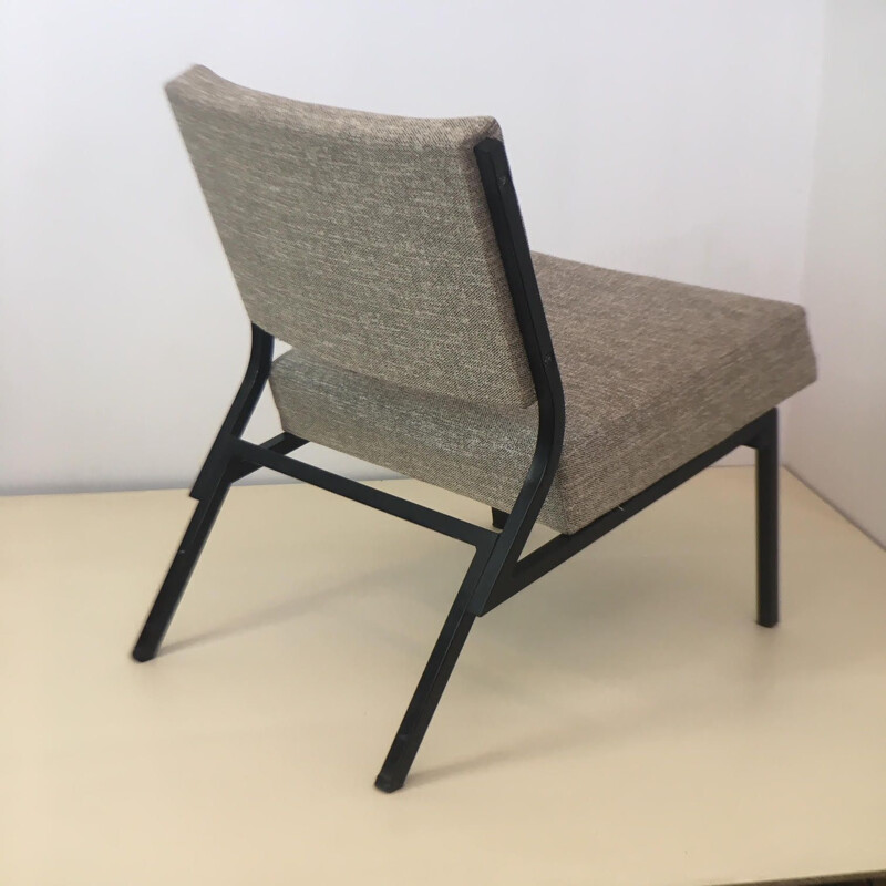 Vintage low chair grey 1960s