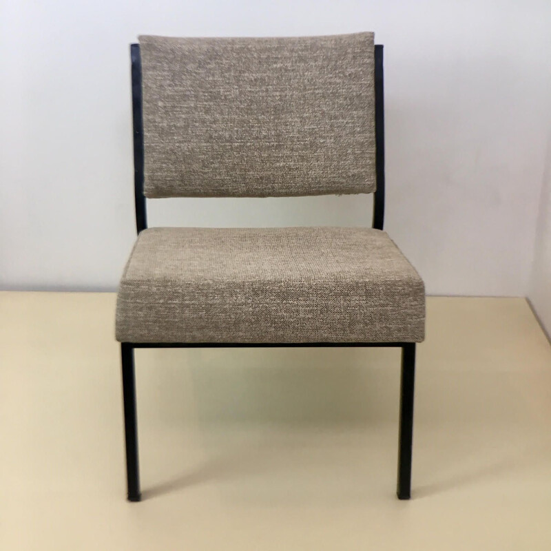 Vintage low chair grey 1960s